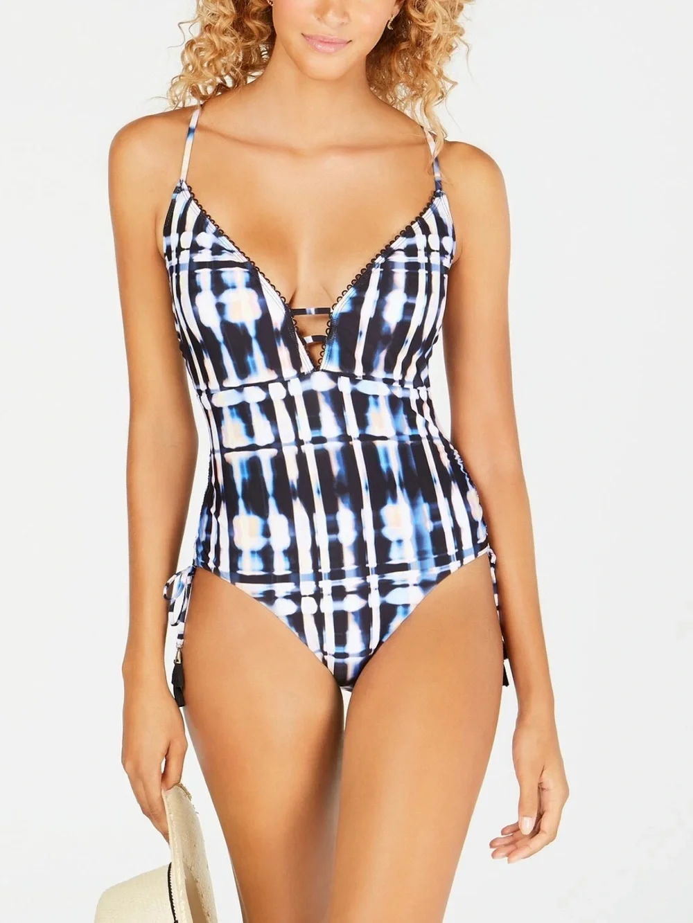 Lucky Brand Solstice Canyon‎ Strappy One-Piece Swimsuit Large New